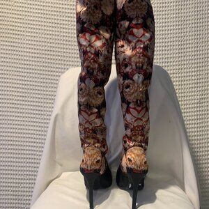 Jessica Simpson Ladies Black, Rose, Cream & Tan Thigh High Boots